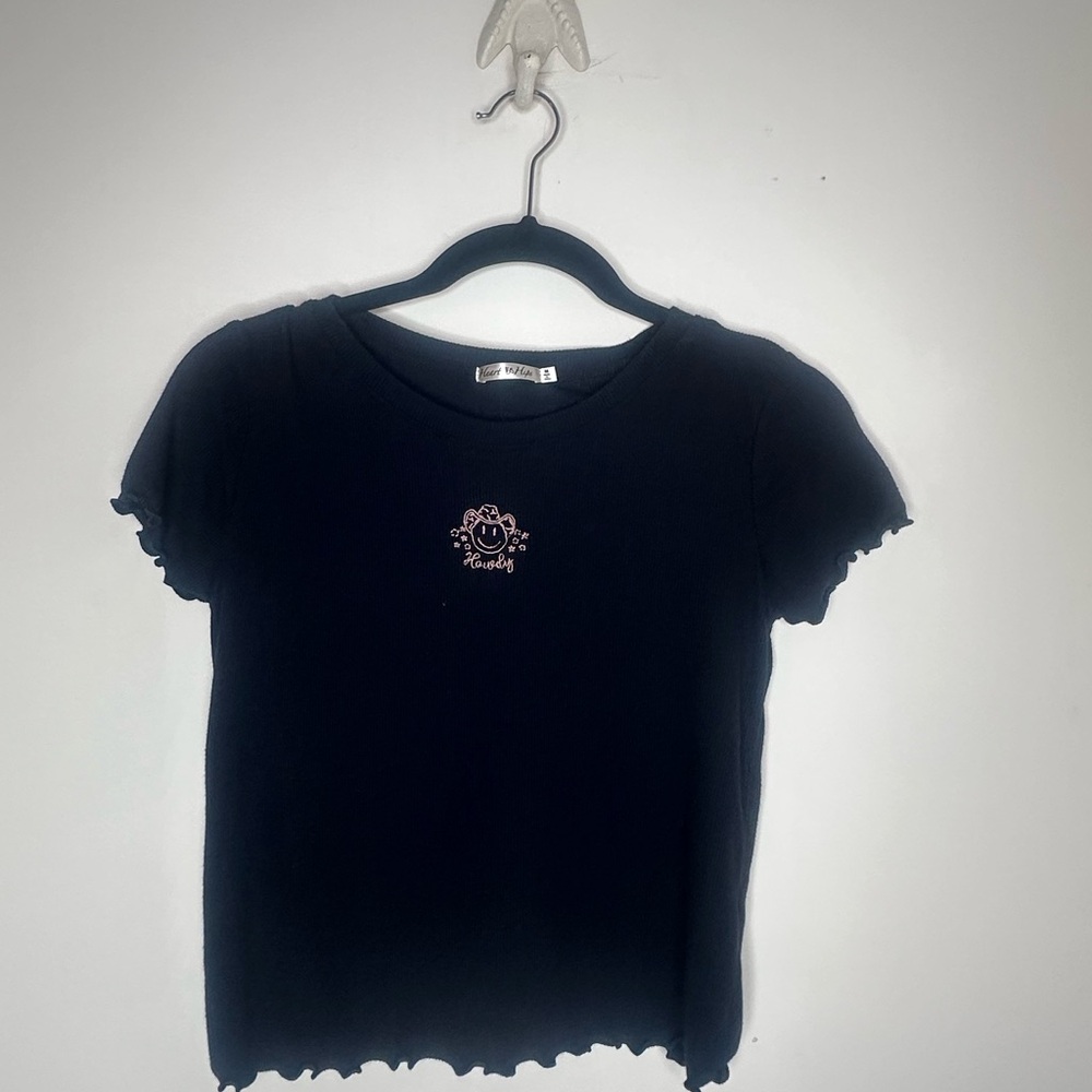 Howdy Black Short Sleeve Tee